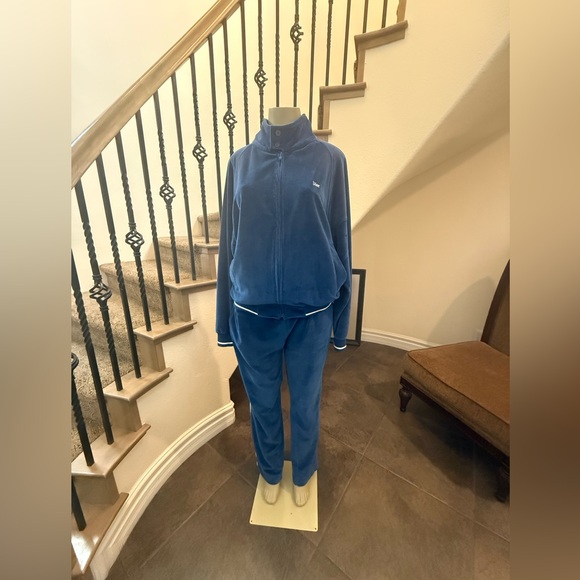 Dior Other - RARE Vintage Christian Dior Monsieur Blue Soft Velour Track Suit 80s-90’s